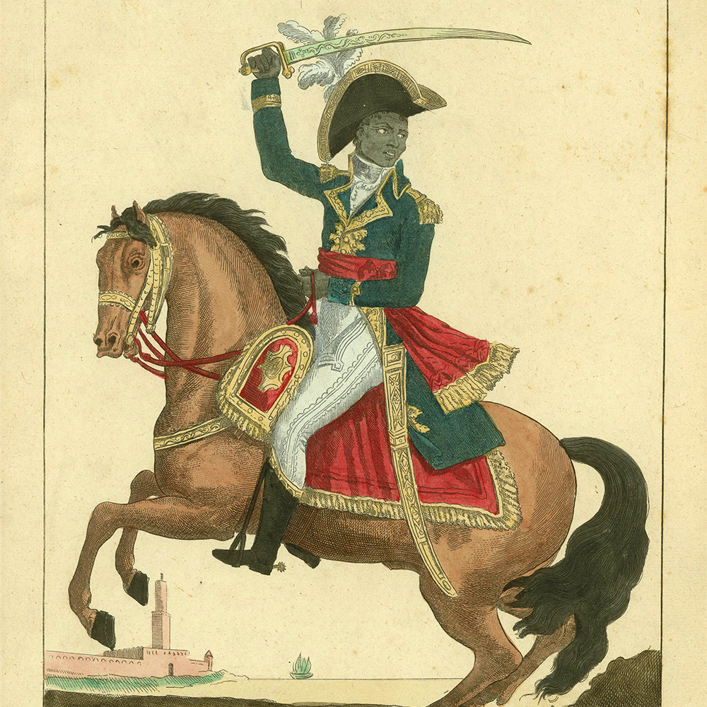 Franzsische Gravur des Anfhrers der Haitanischen Revolution Toussaint Louverture
