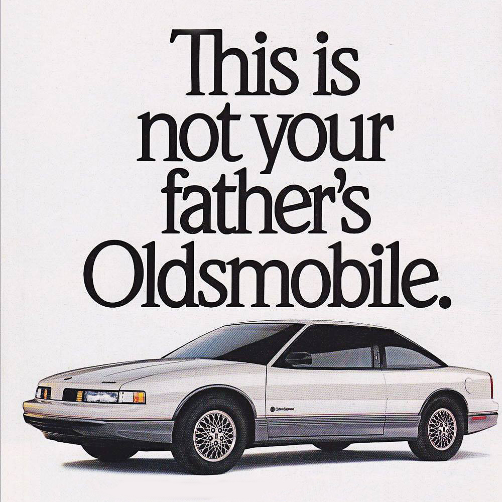 Werbung von General Motors fr das Oldsmobile