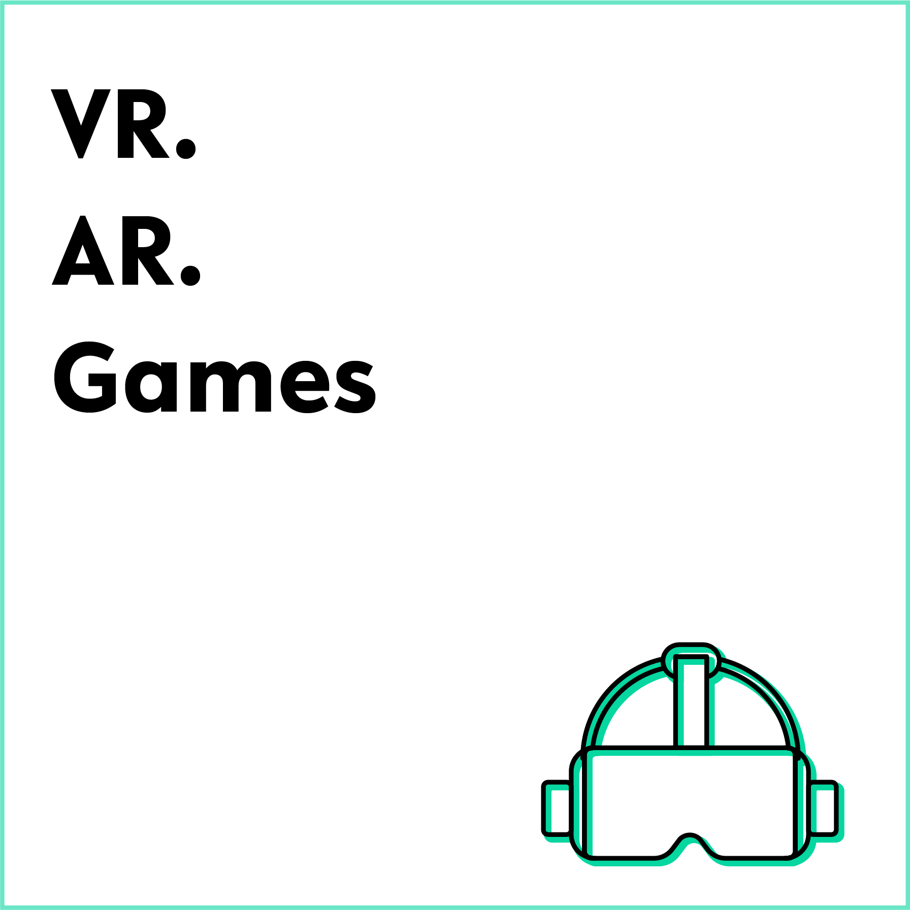 Icon fr VR AR Games mit kleinem VR-Headset